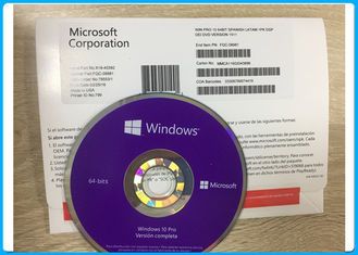 Orijinal Microsoft Windows 10 Pro Yazılımı OEM paketi 64BIT FQC-08981 İspanyolca Sürüm